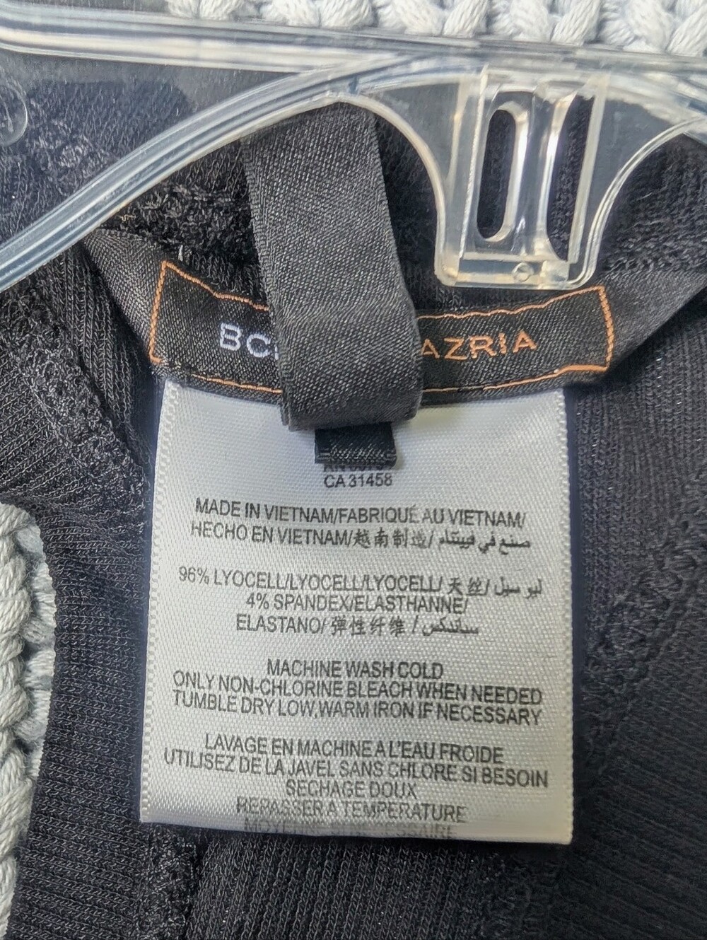 BCBGeneration Black Ribbed Racerback Tank With Raw Hem - Picture 3 of 4